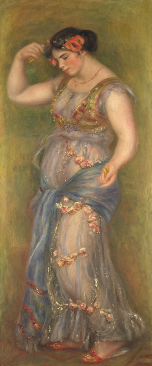 Dansende jente med kastanjetter av Pierre Auguste Renoir