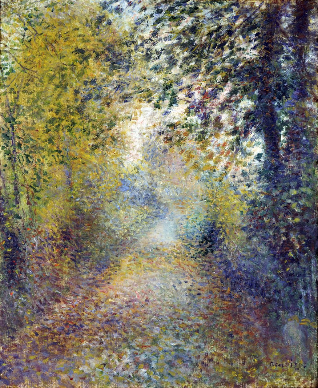 ""I skogen"" (i skogen) Maleri av Pierre Auguste Renoir (1841-1919) 1880 Dim 55,8x46,3 cm National Museum of Western Art, Tokyo av Pierre Auguste Renoir