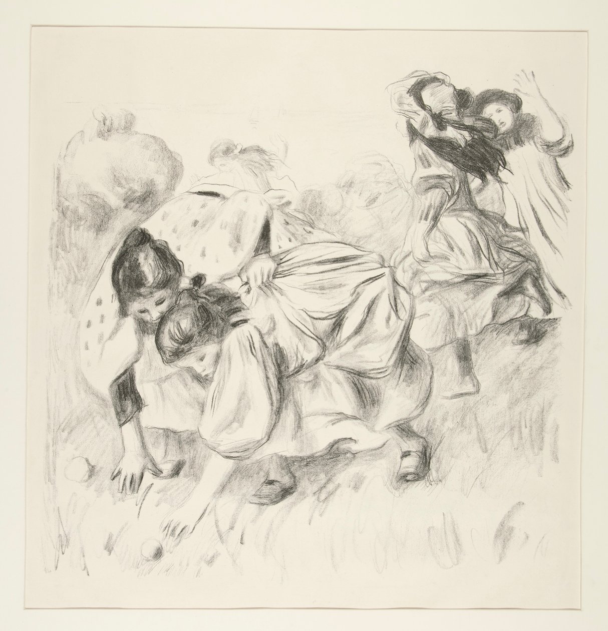 Barn som leker? ballen (barn som spiller ball) av Pierre Auguste Renoir