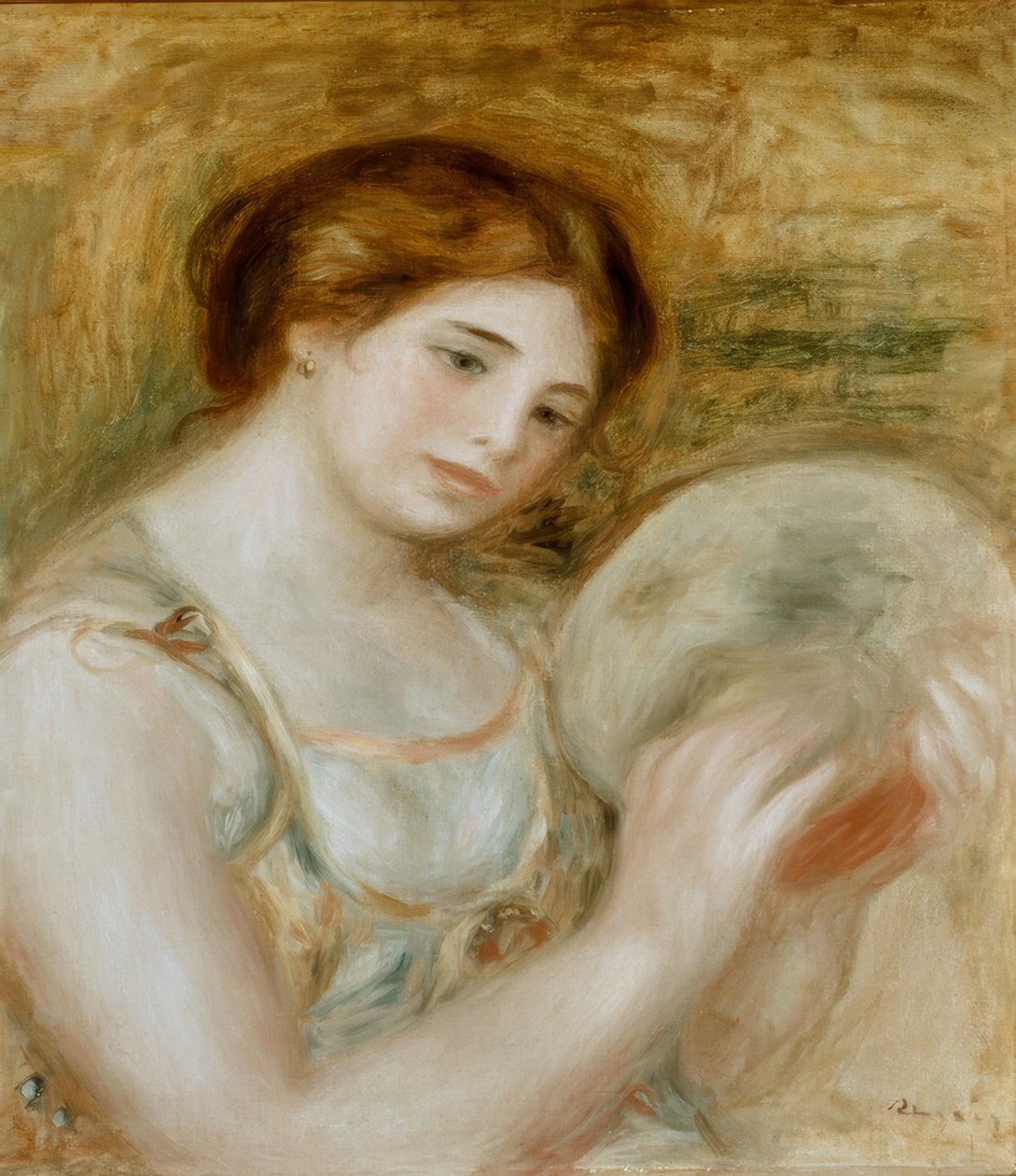 Kvinne med tamburin av Pierre Auguste Renoir