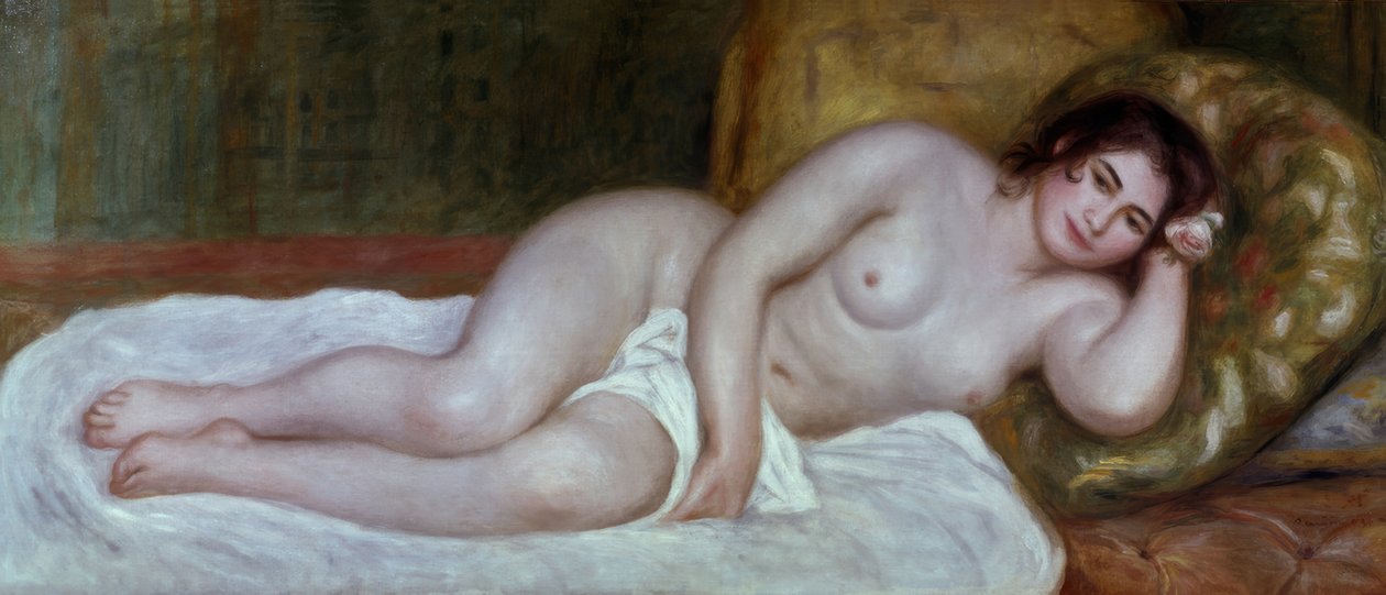 Naken kvinne liggende av Pierre Auguste Renoir