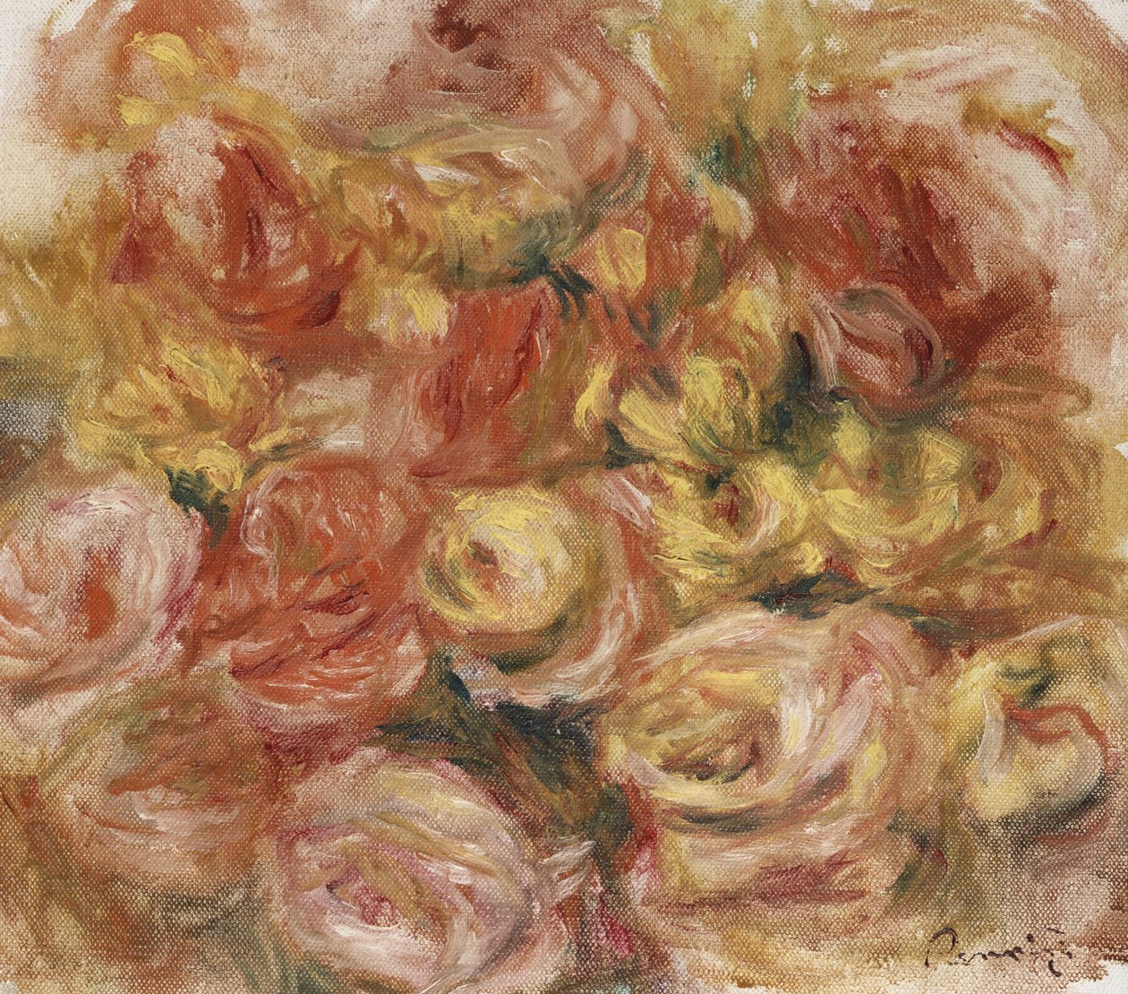 Blomsterskisse, ca. 1914 av Pierre Auguste Renoir