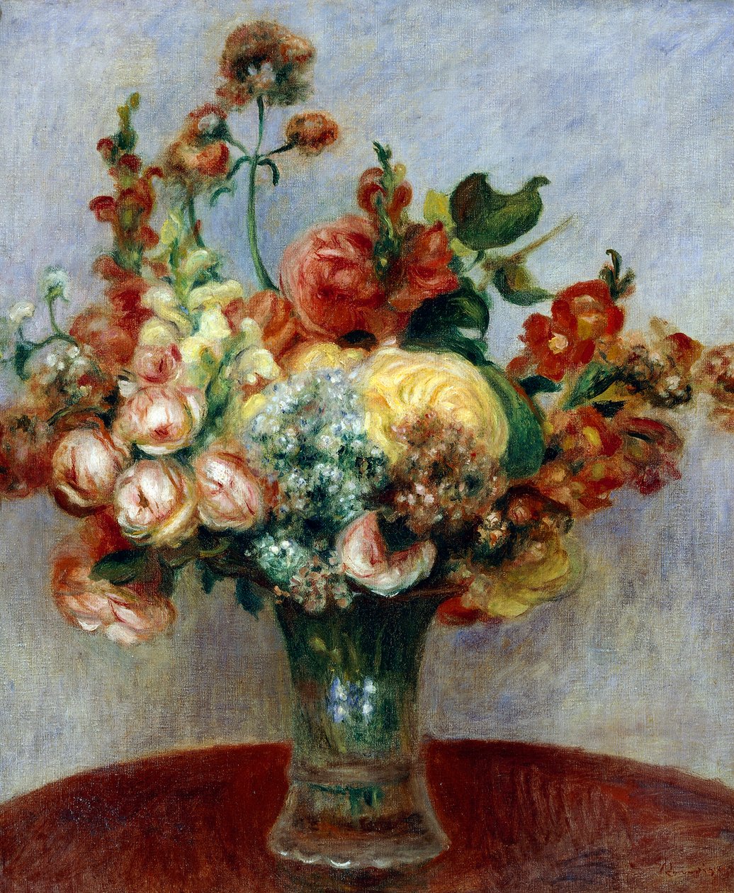 Blomster i en vase, av Pierre-Auguste Renoir av Pierre Auguste Renoir