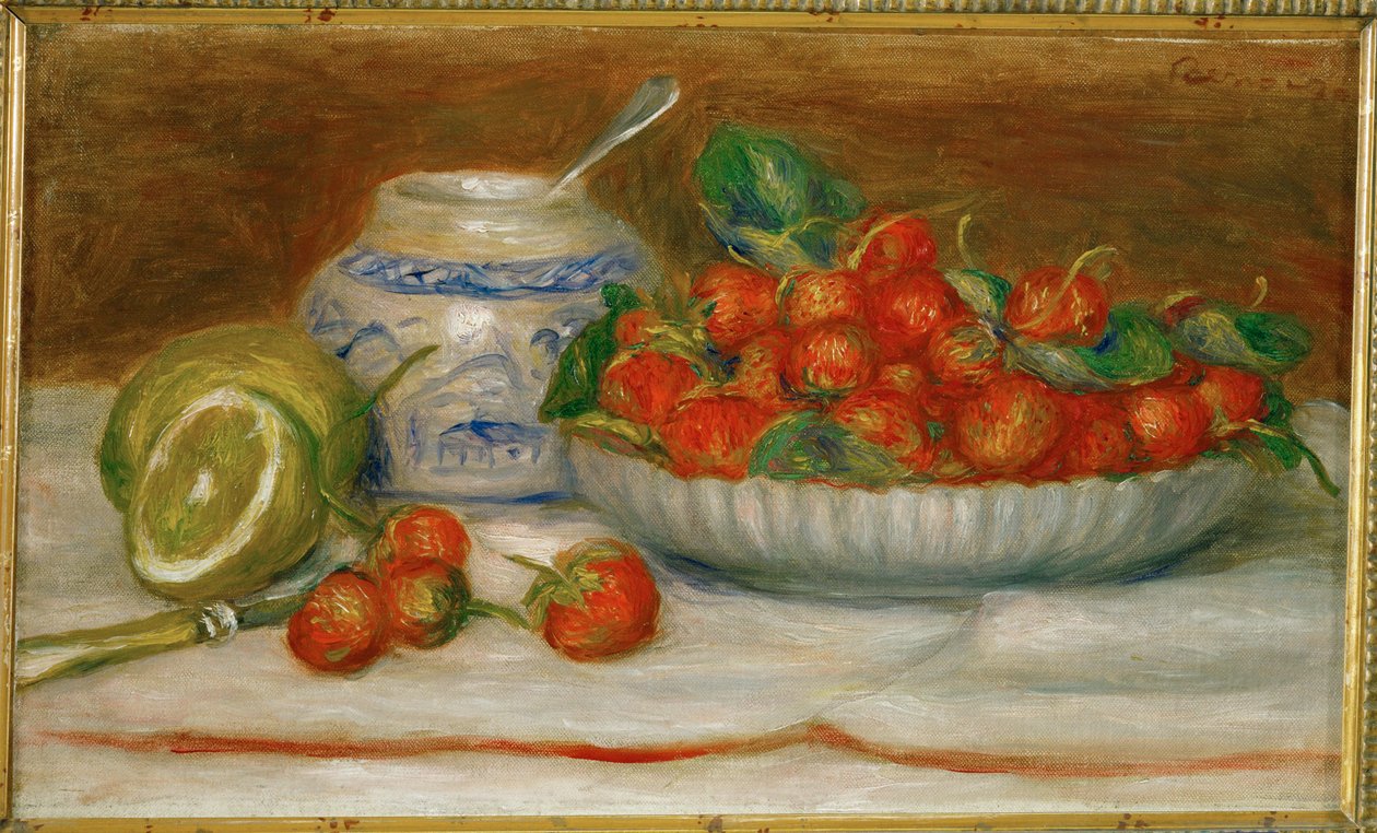 Jordbær (olje på lerret) av Pierre Auguste Renoir