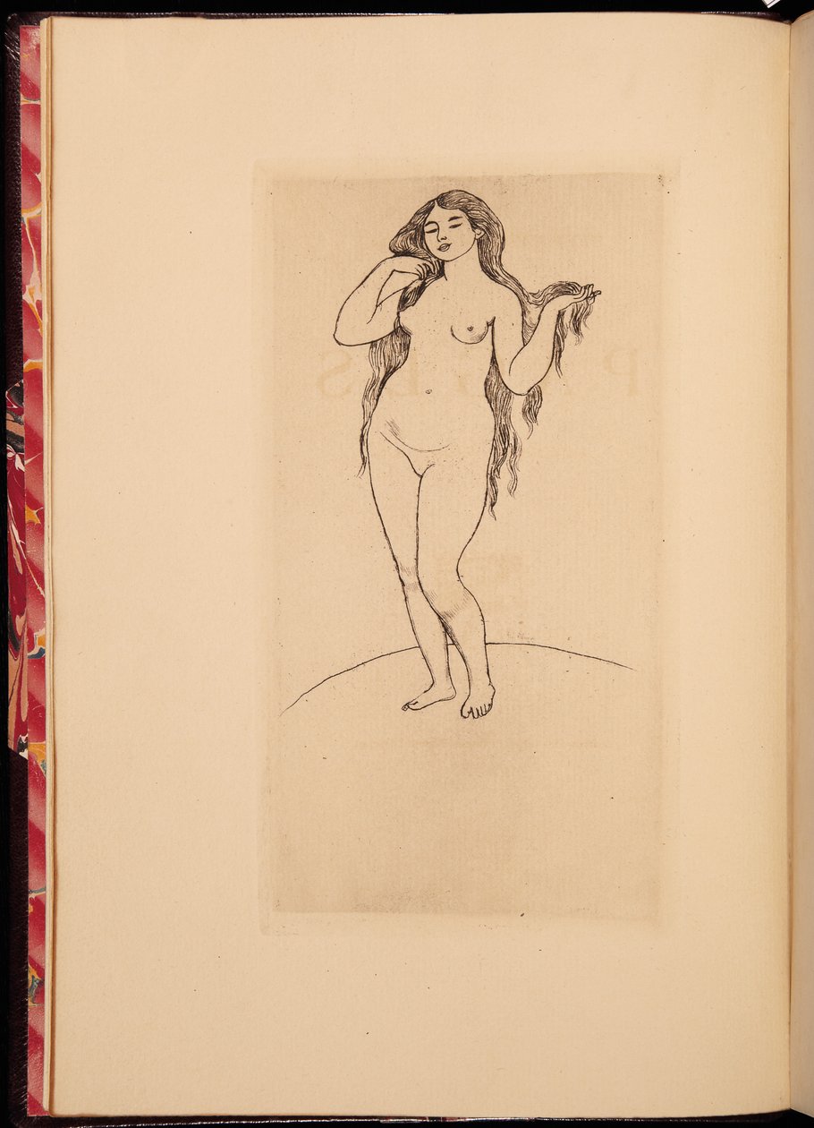 Frontispice til en antologi med verk av Stephane Mallarme, 1891 av Pierre Auguste Renoir
