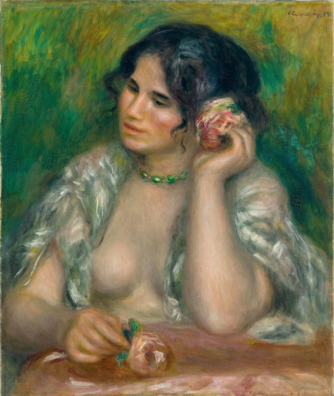 Gabrielle med rosen av Pierre Auguste Renoir