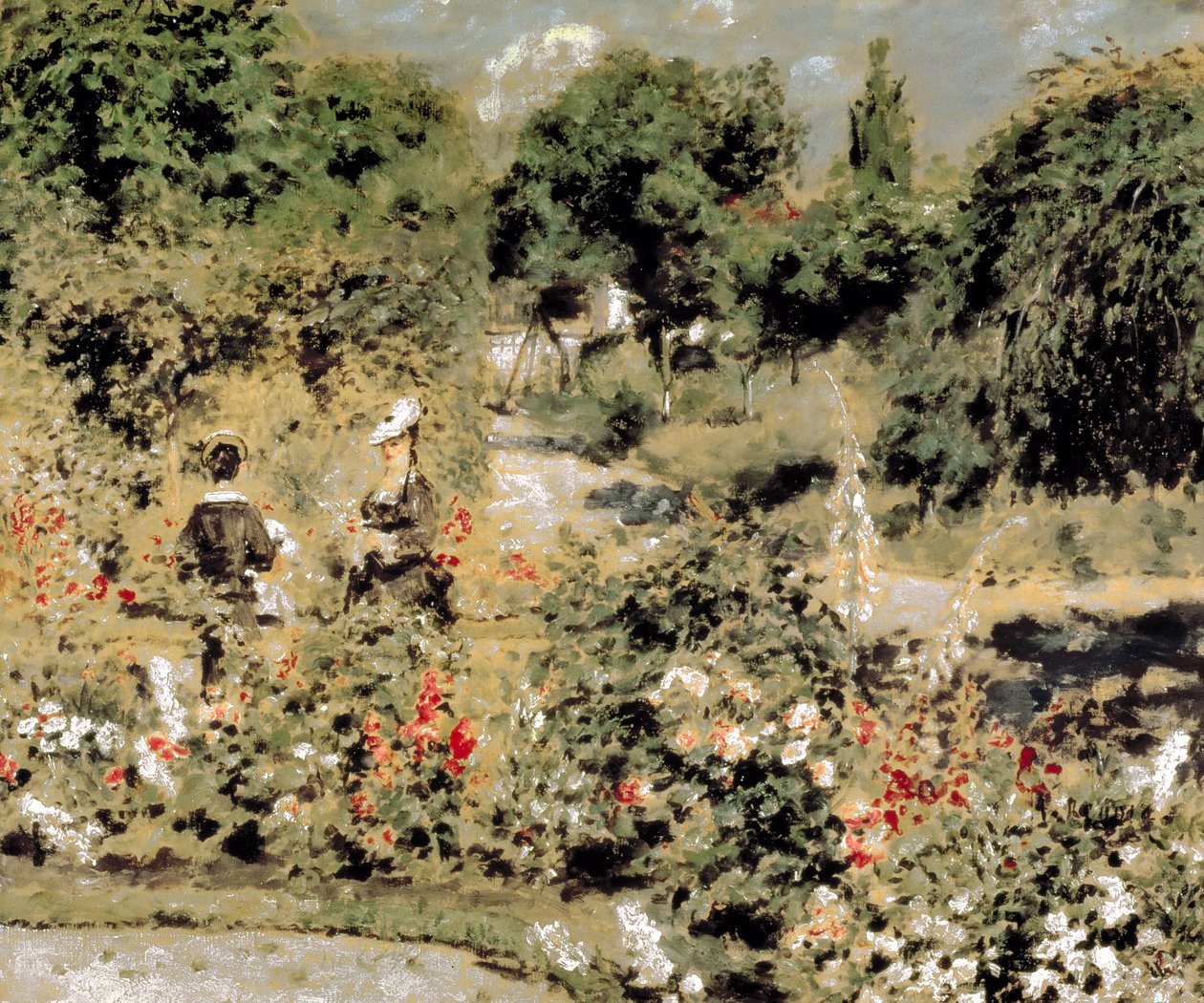 Hage i Fontenay-aux-Roses, ca. 1873-74 (olje på lerret) av Pierre Auguste Renoir