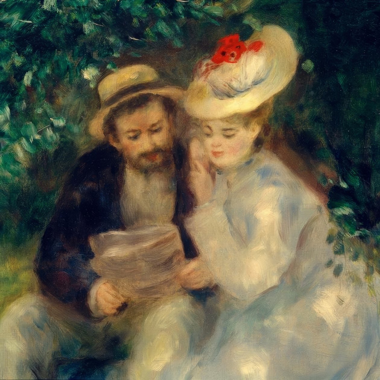 Secrets (La Tonnelle) av Pierre-Auguste Renoir