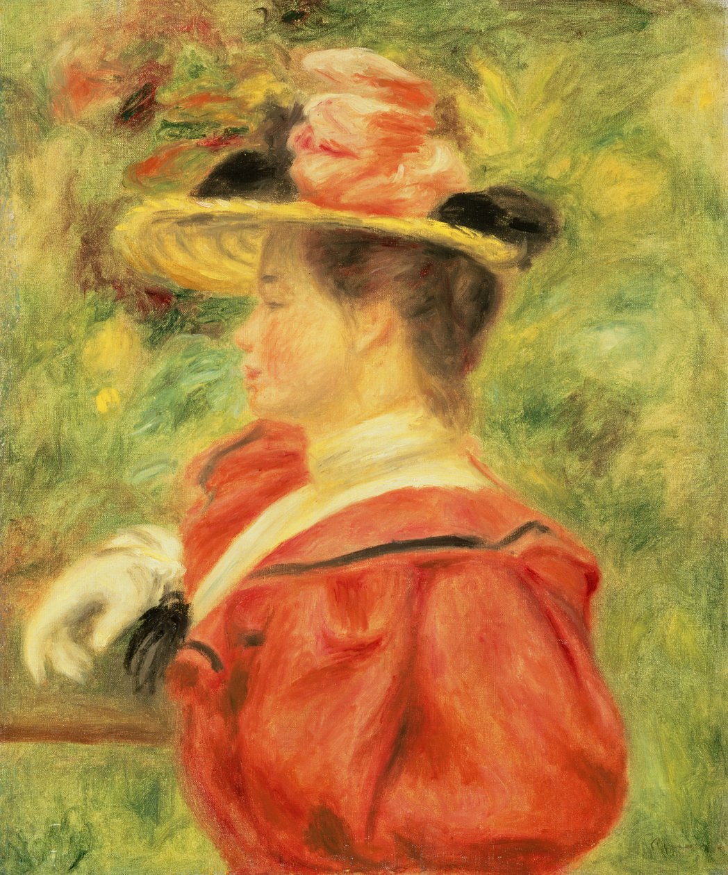 Pike med hanske, ca. 1890 (olje på lerret) av Pierre Auguste Renoir