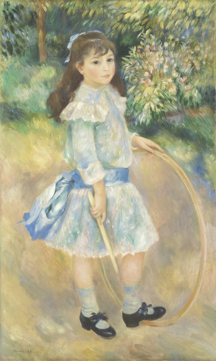 Jente med en bøyle, 1885 av Pierre Auguste Renoir
