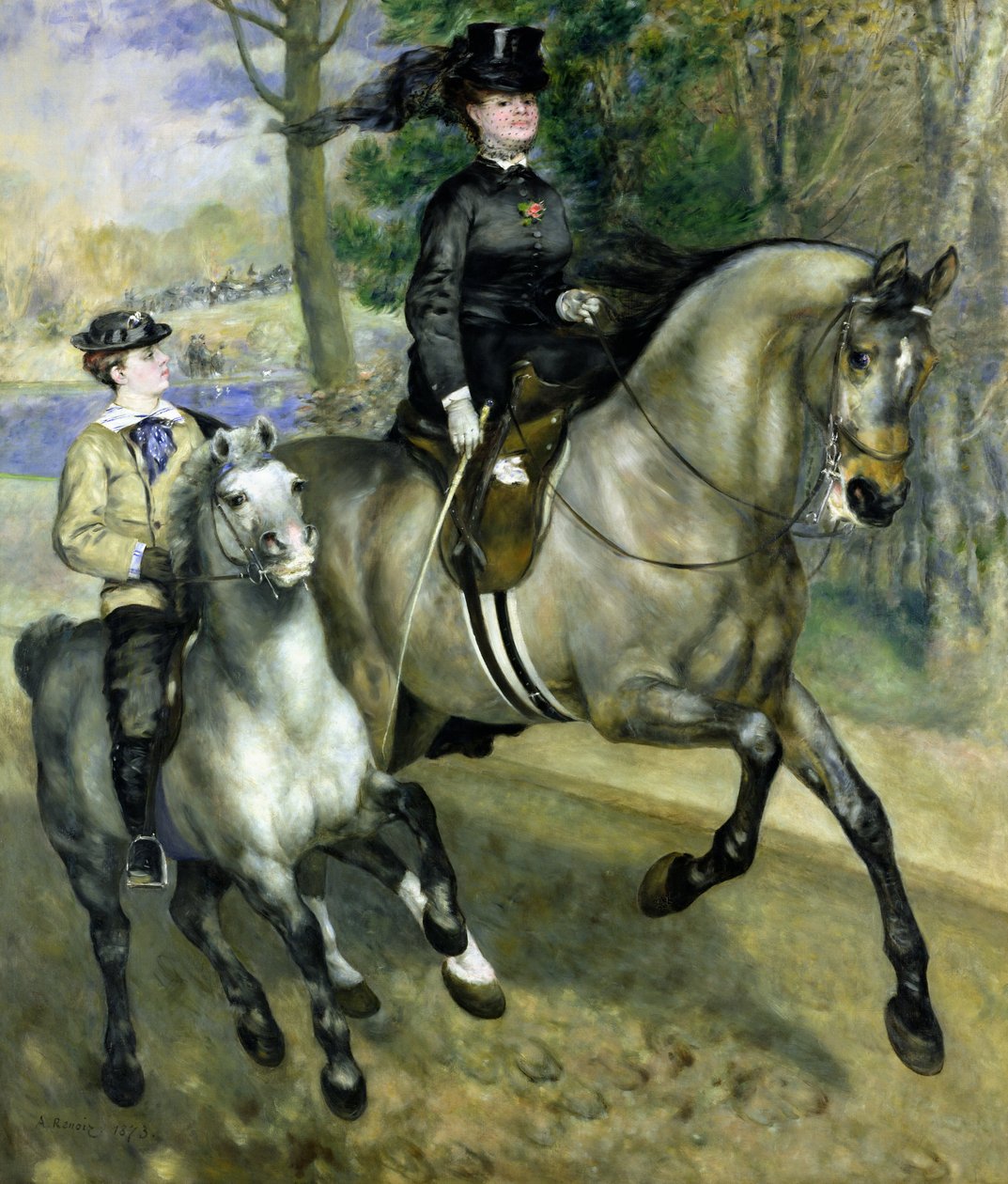 Rytter i Bois de Boulogne av Pierre Auguste Renoir