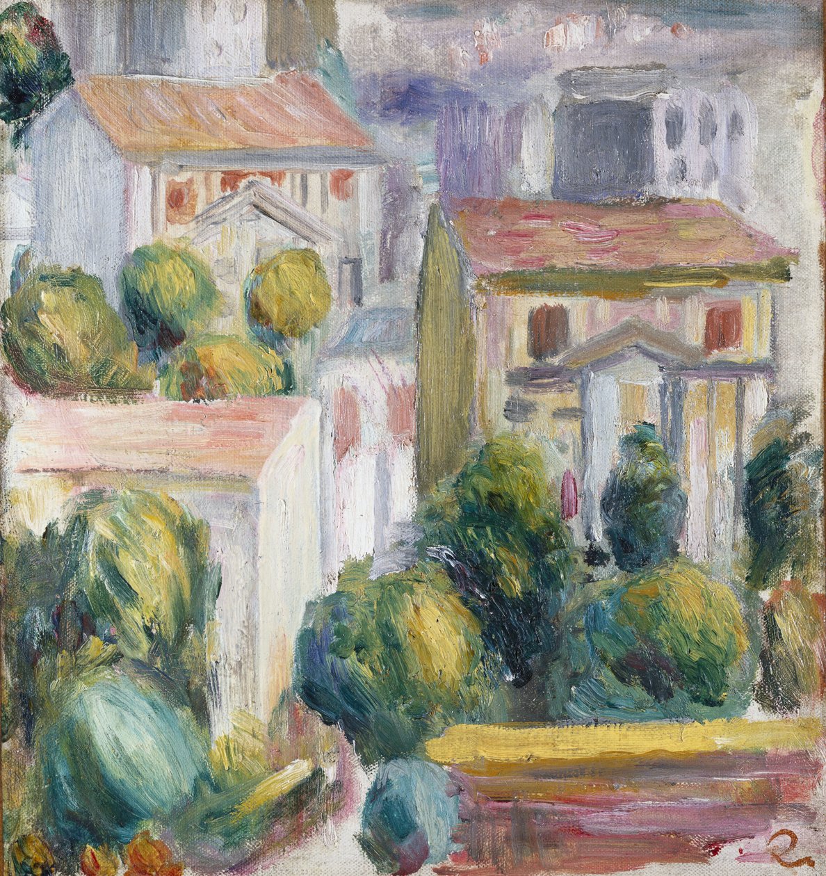 Hus i Cagnes av Pierre Auguste Renoir