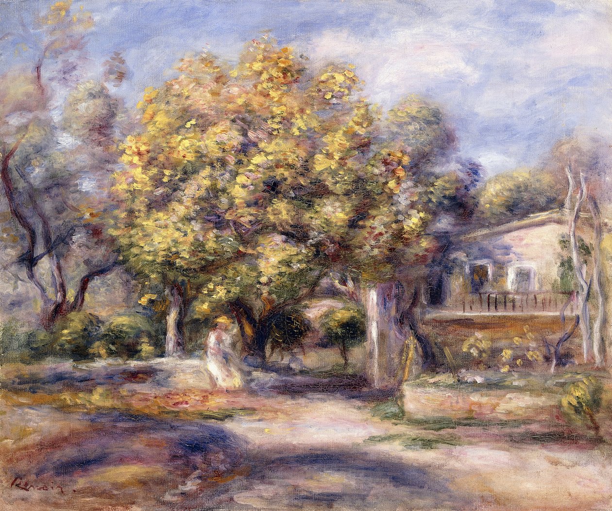 House at Cagnes, ca. 1905 (olje på lerret) av Pierre Auguste Renoir