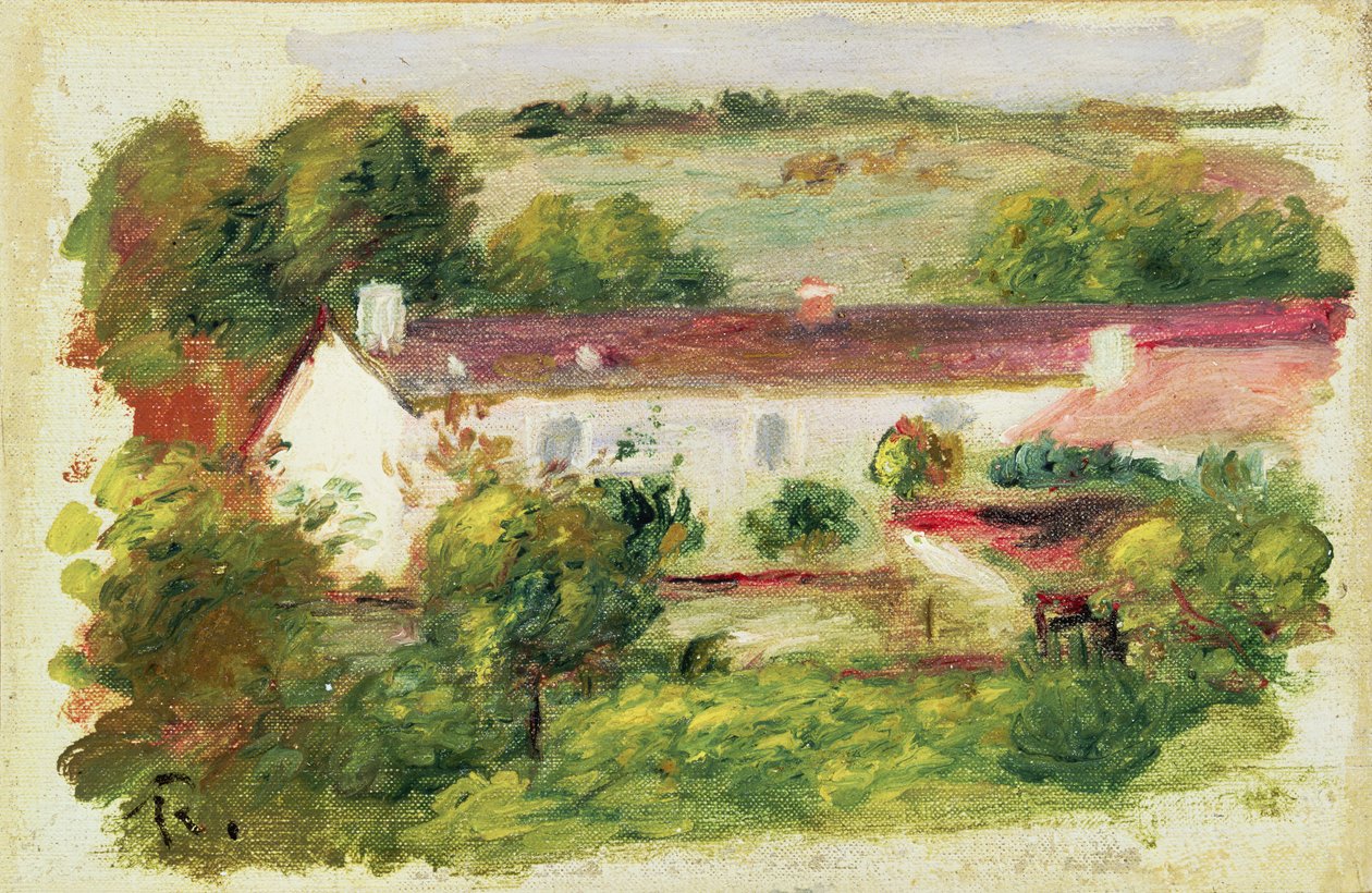 Hus på Essoyes av Pierre Auguste Renoir