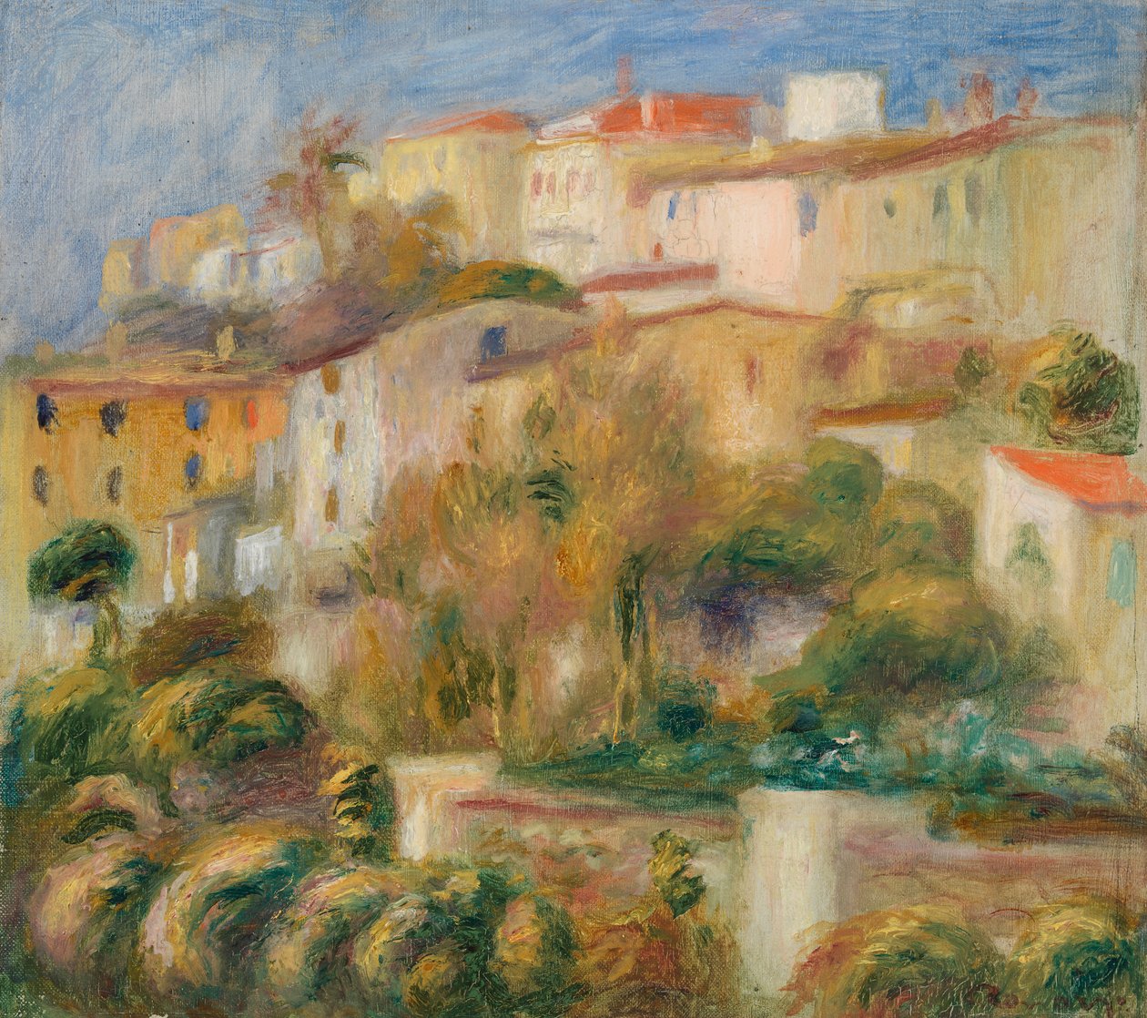 Hus på en høyde av Pierre Auguste Renoir