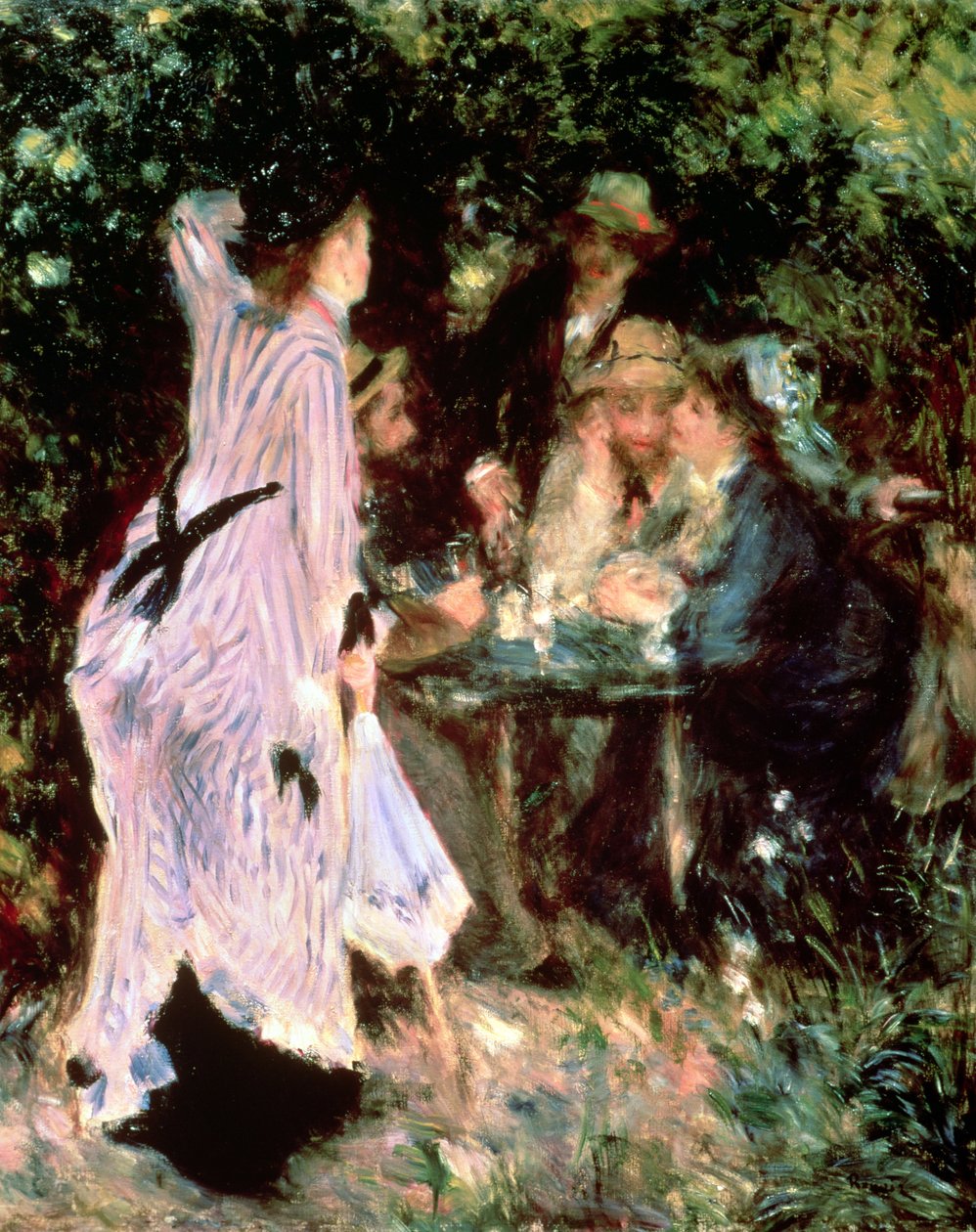 I hagen, eller under trærne i Moulin de la Galette av Pierre Auguste Renoir