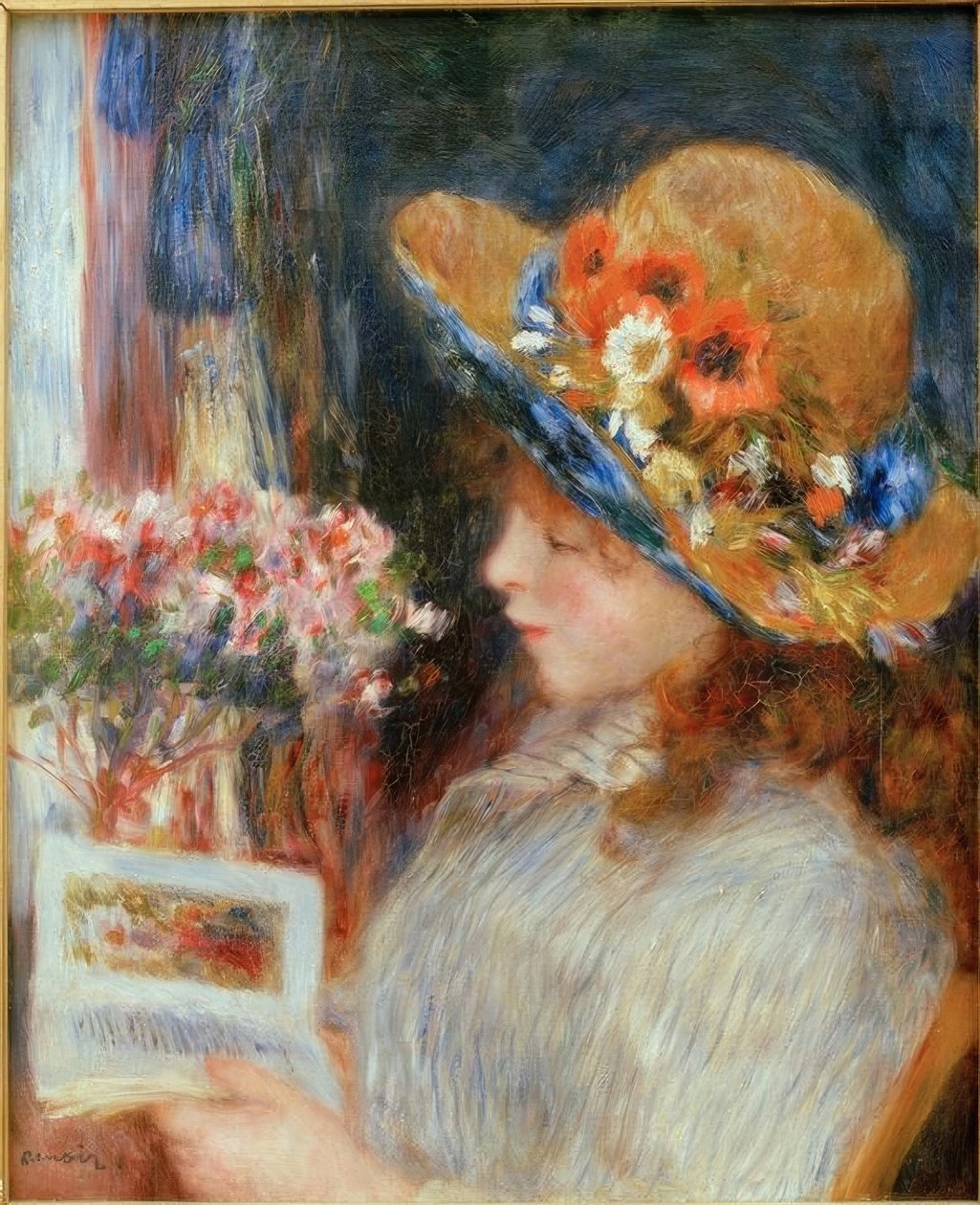 Ung jente leser av Pierre Auguste Renoir