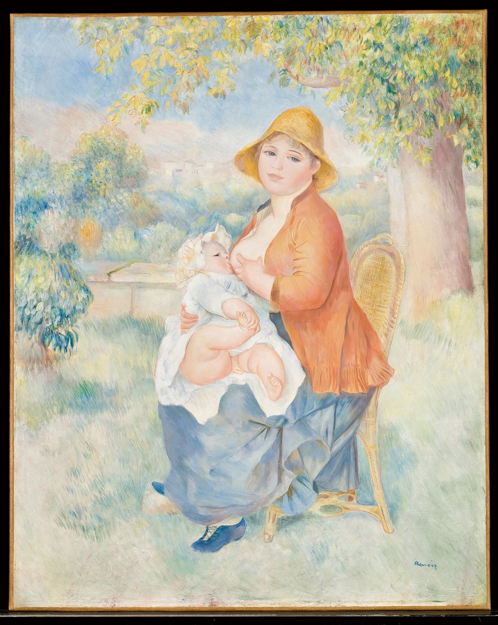 Barnet ved brystet, 1886 av Pierre Auguste Renoir