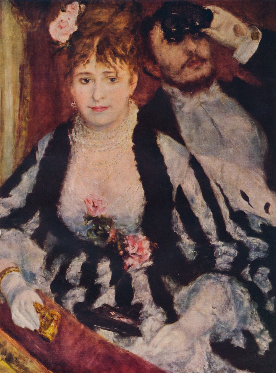 La Loge Teaterboksen, 1874, 1938 av Pierre Auguste Renoir