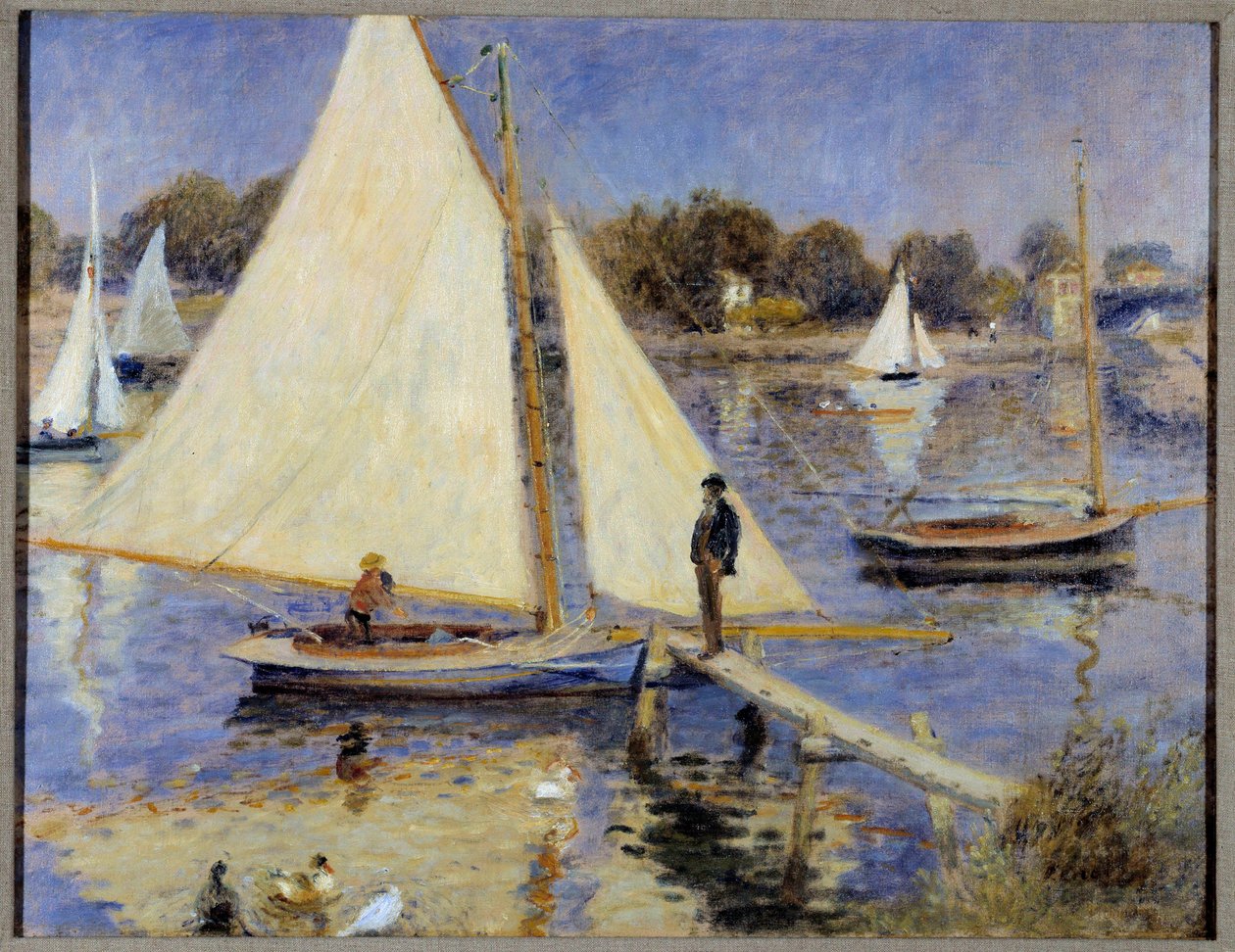 Seinen ved Argenteuil Maleri av Pierre Auguste Renoir (1841-1919) 1874 Portland, kunstmuseum av Pierre Auguste Renoir