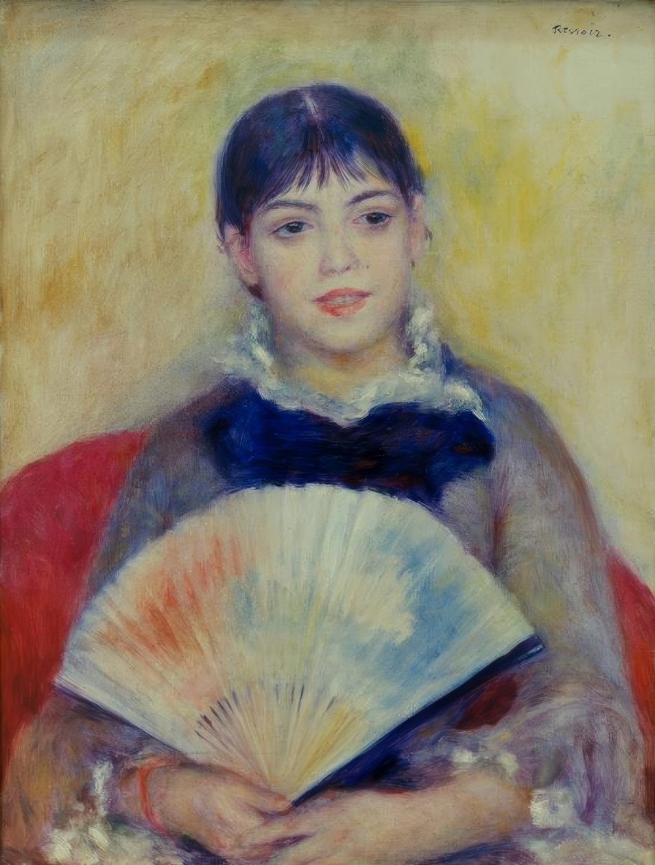 Kvinnen med viften av Pierre Auguste Renoir