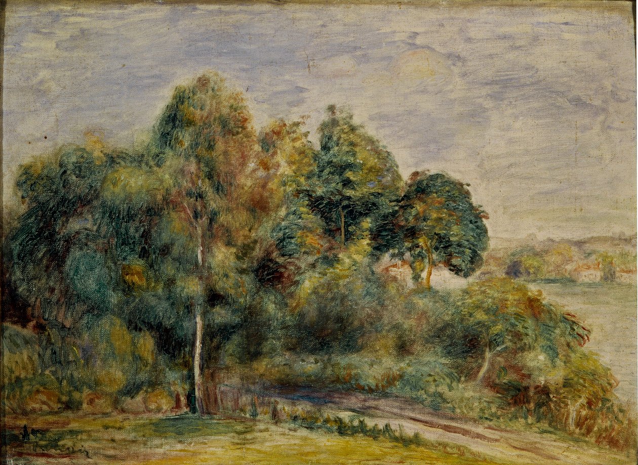 Landskap. Maleri av Pierre Auguste Renoir (Pierre-Auguste av Pierre Auguste Renoir