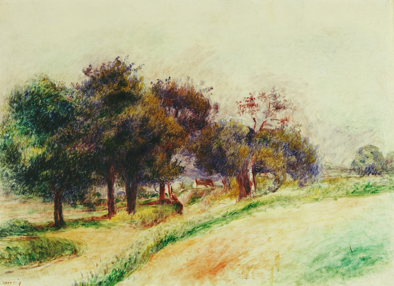 Landskap; Landsbygda, av Pierre Auguste Renoir