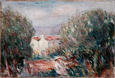Landskap, ca. 1900 (olje om bord) av Pierre Auguste Renoir