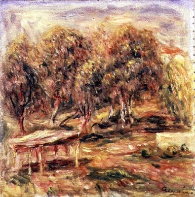 Landskap av Midi (olje på lerret) av Pierre Auguste Renoir