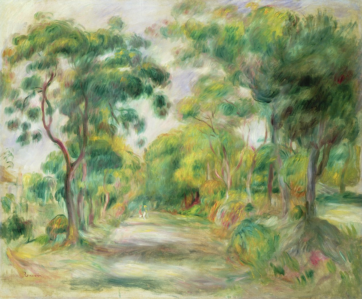 Landskap av Midi (olje på lerret) av Pierre Auguste Renoir