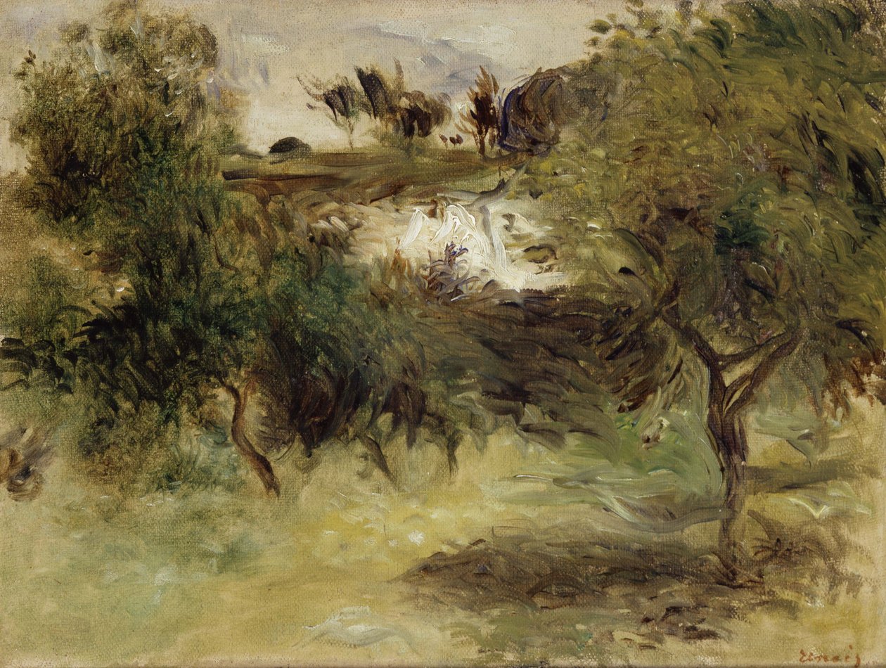 Landskap med trær av Pierre Auguste Renoir