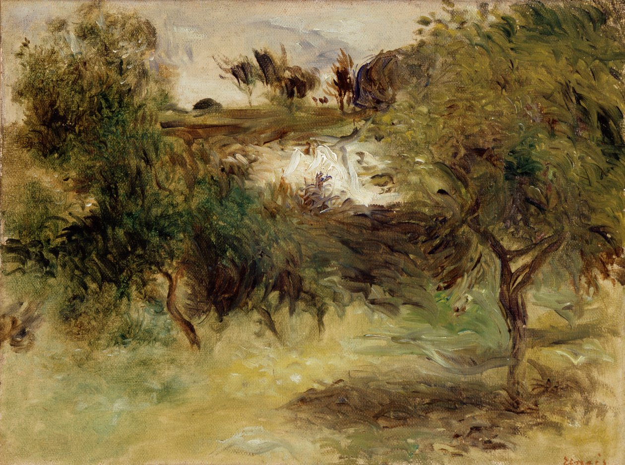 Landskap med trær, sent på 1800-tallet av Pierre Auguste Renoir