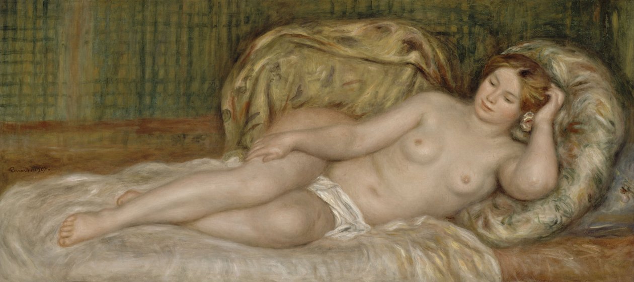 Stor naken Grand Nude, 1907 av Pierre Auguste Renoir