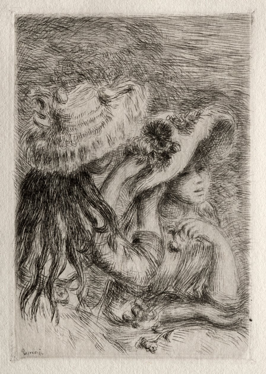 The Pinned Hat, 1894. av Pierre Auguste Renoir