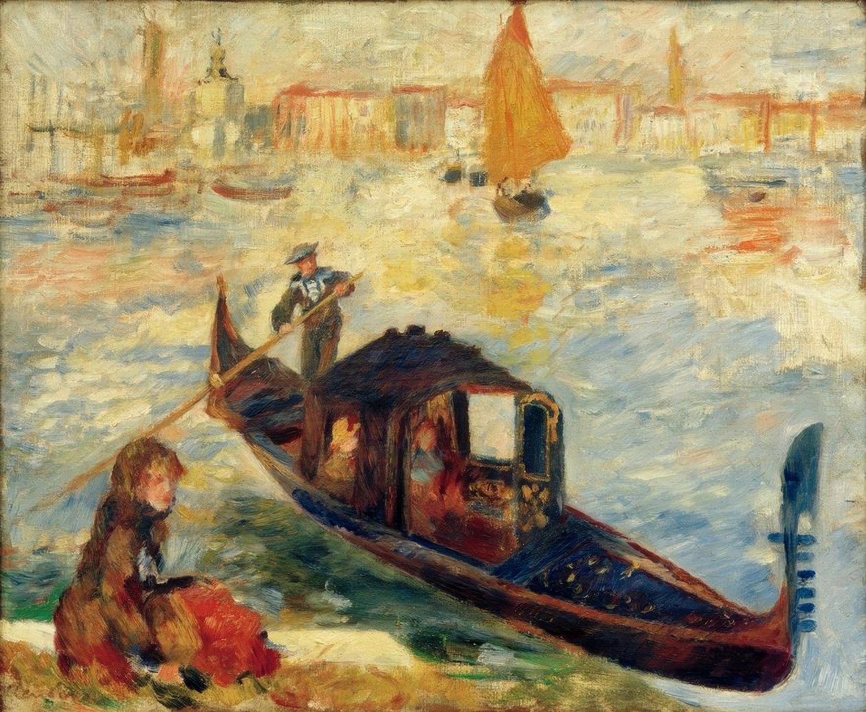 Canal Grande, Venezia (gondol) av Pierre Auguste Renoir