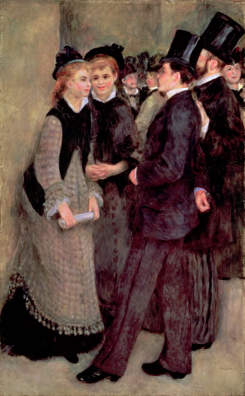 Leaving the Conservatory 1877 (olje på lerret) av Pierre Auguste Renoir