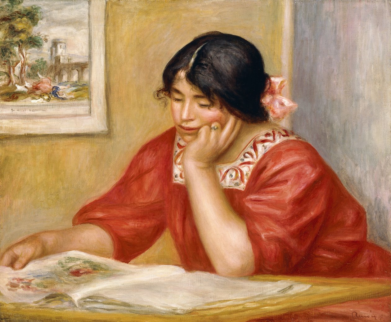 Leontine Reading, 1909 av Pierre Auguste Renoir