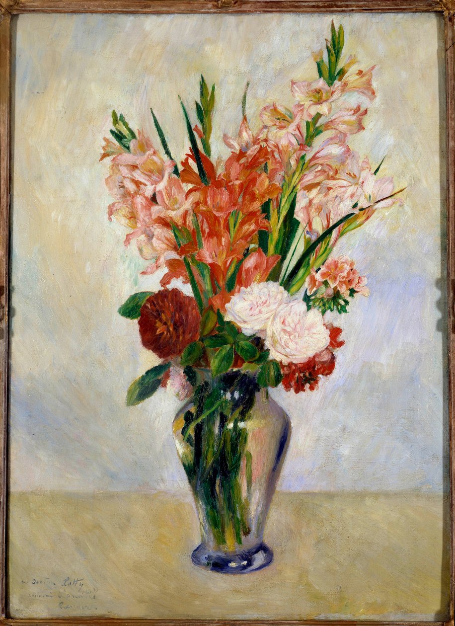Gladiolusmaleri av Pierre Auguste Renoir (1841-1919) 1885 Søn. 0,75 x 0,54 m Paris, Orsay-museet av Pierre Auguste Renoir