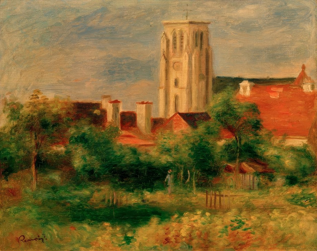 Kirken Essoyes av Pierre Auguste Renoir