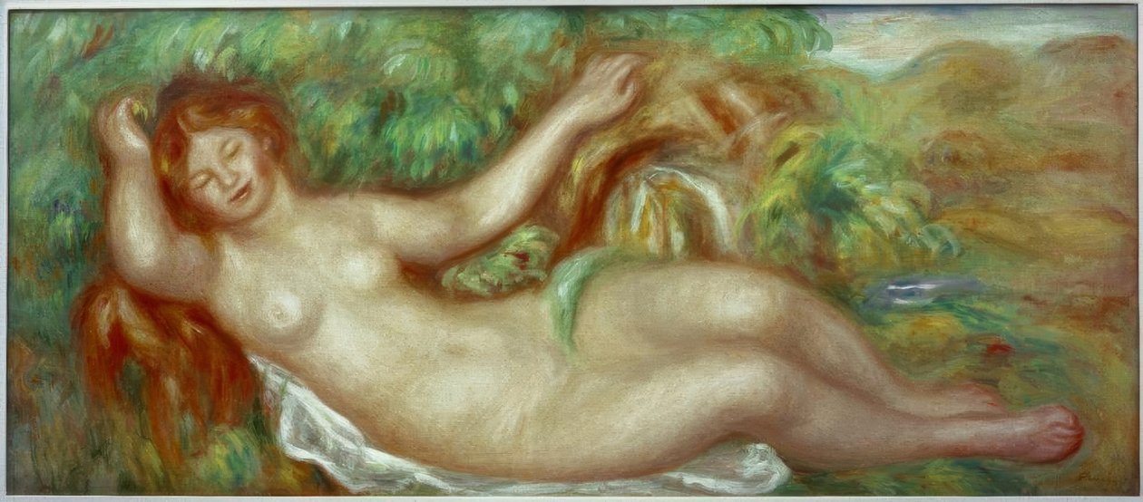 Liggende naken (Kilden) av Pierre Auguste Renoir