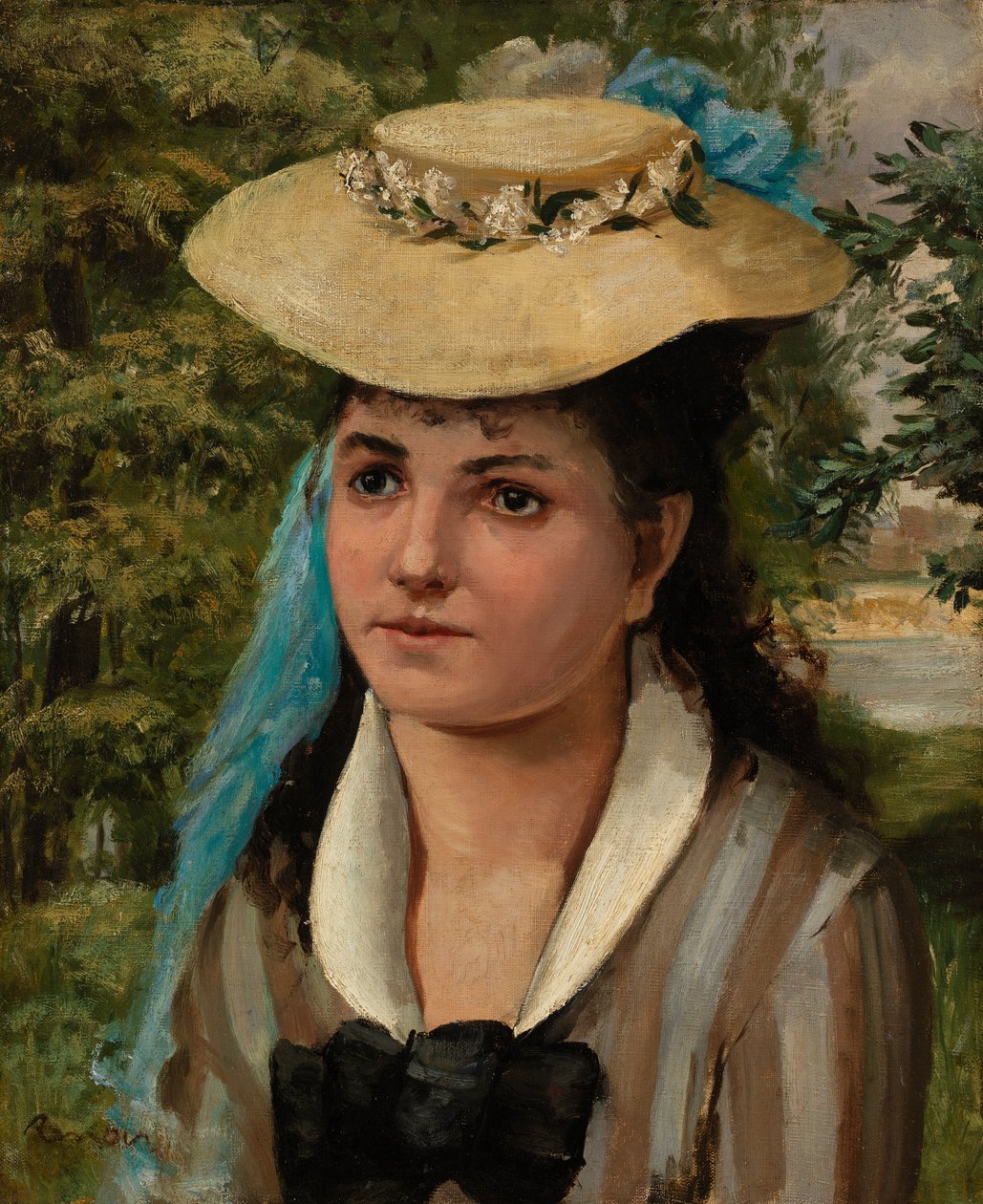 Lise i stråhatt av Pierre Auguste Renoir