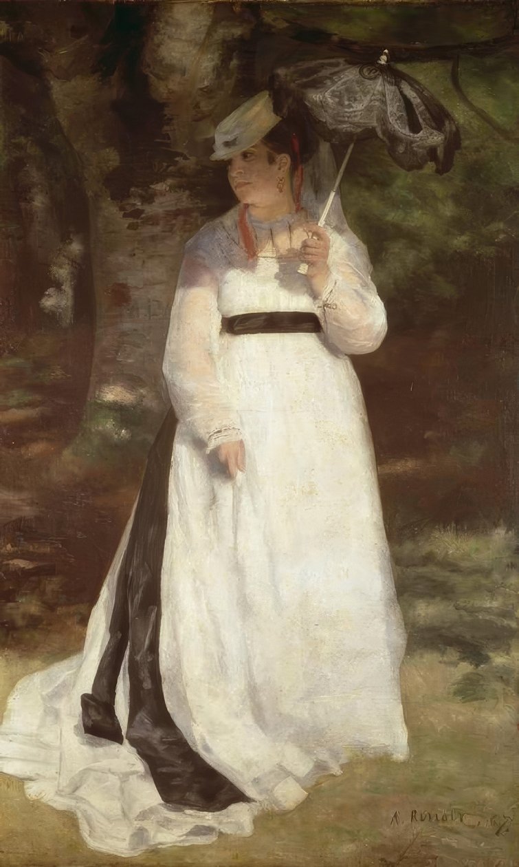 Lise med parasoll av Pierre Auguste Renoir
