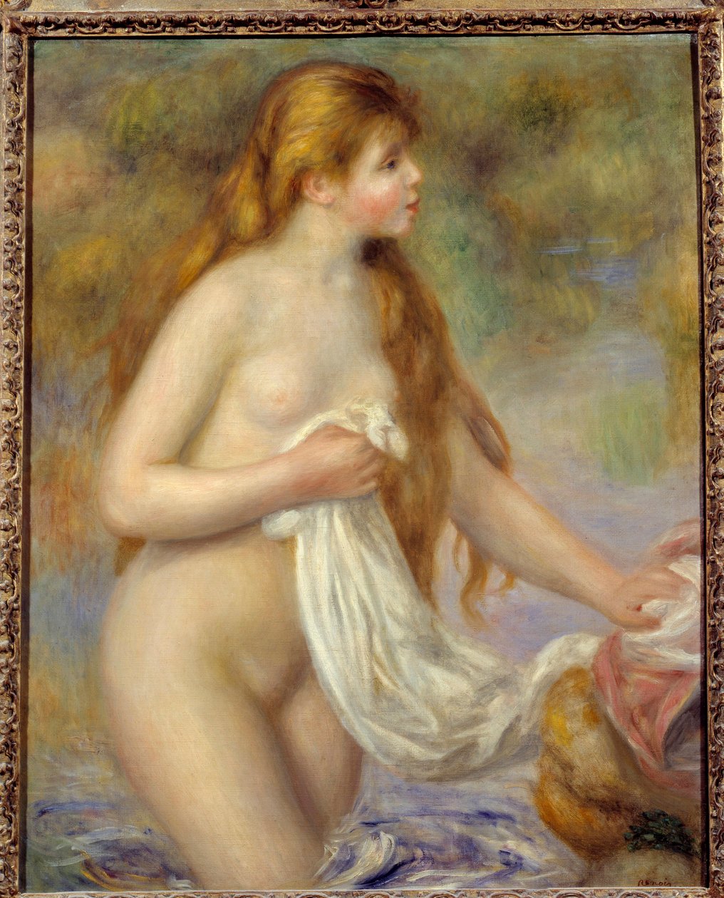 Langhårsbadermaleri av Pierre Auguste Renoir (1841-1919) av Pierre Auguste Renoir