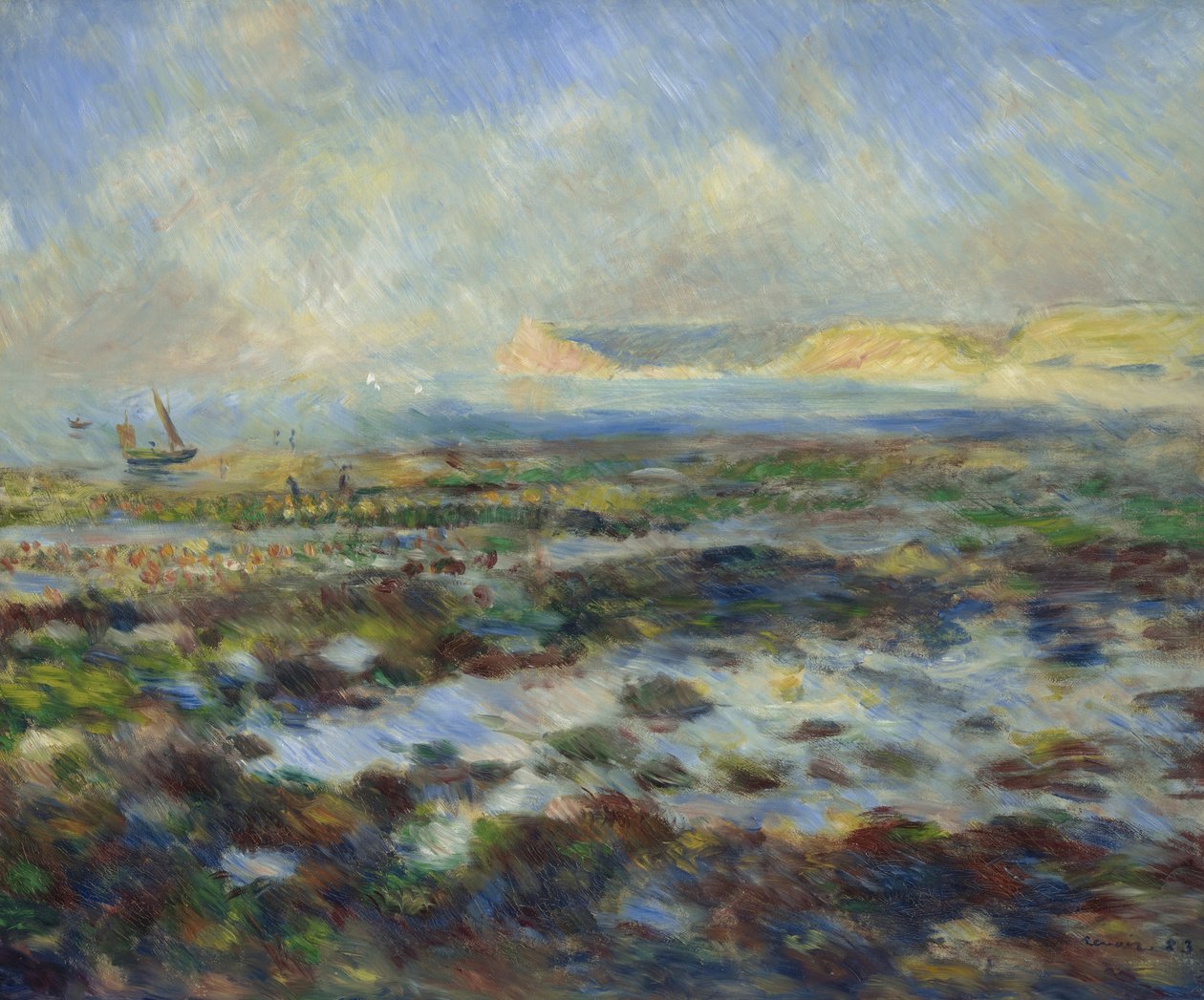 Lavvann, Yport, 1883 av Pierre Auguste Renoir
