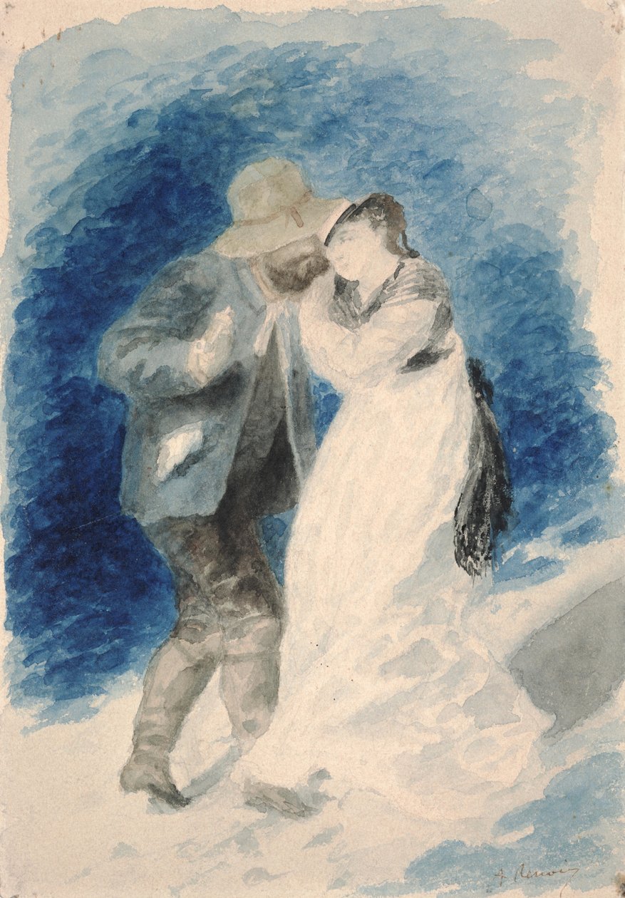Mr. Jules Le Coeur og Ms. Clemence Trehot av Pierre Auguste Renoir