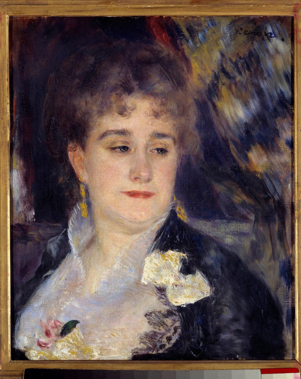 Madame Georges Charpentier, Maleri av Pierre Auguste Renoir (1841-1919) 1876 - 1877, 0,46 x 0,38 m, Paris, musee d