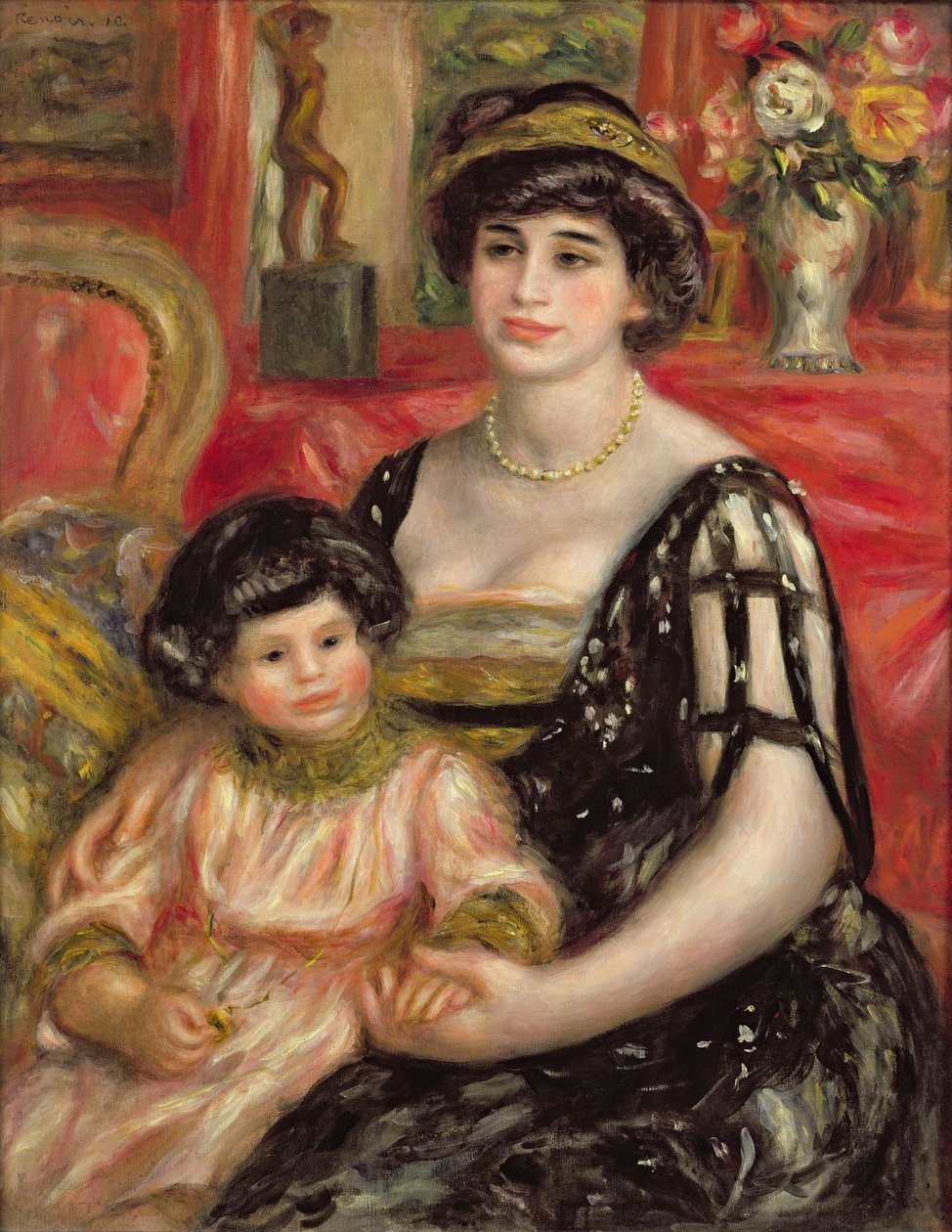Madame Josse Bernheim-Jeune og hennes sønn Henry, 1910 av Pierre Auguste Renoir