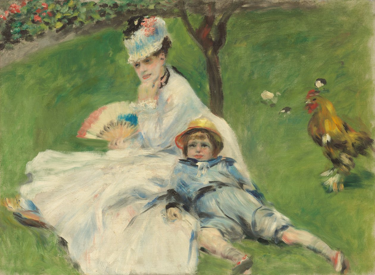 Madame Monet og hennes sønn av Pierre Auguste Renoir