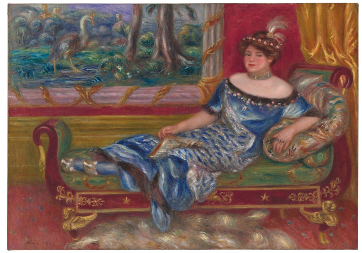 Madame de Galéa ved meridianen, 1912 av Pierre Auguste Renoir
