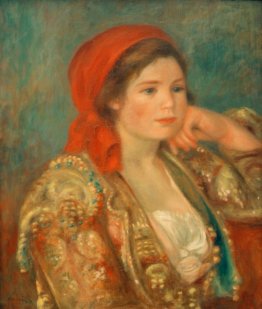 Jente med spansk jakke av Pierre Auguste Renoir